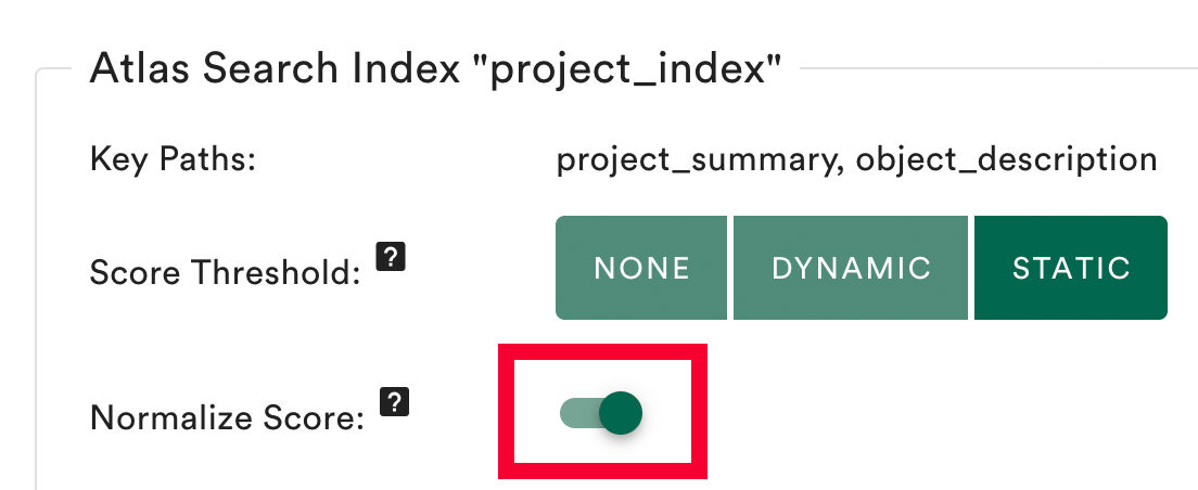 Atlas index normalize score