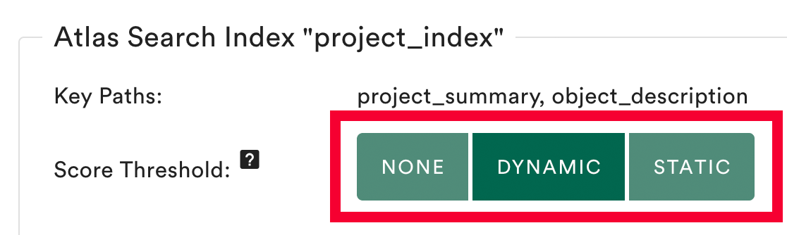 Atlas index threshold select