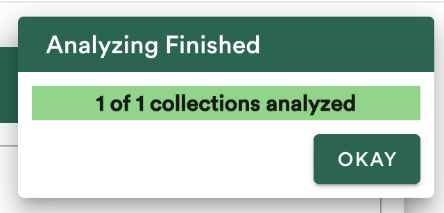 Analyze finished