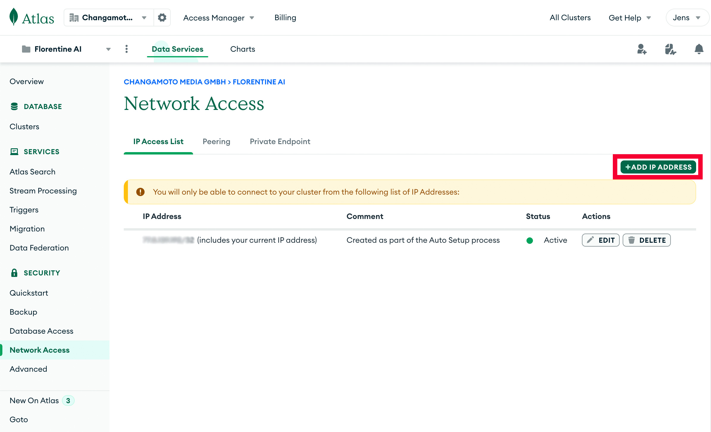 Add IP address select